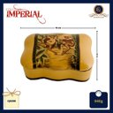 Ver imagem 3 de Caixa Decorativa Porta-Joias Cerâmica Amarelo Macacos Singerie Laca Chinesa 19cm Columbus Gold