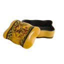 Ver imagem 4 de Caixa Decorativa Porta-Joias Cerâmica Amarelo Macacos Singerie Laca Chinesa 19cm Columbus Gold
