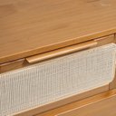 Ver imagem 7 de Cômoda 5 Gavetas Madeira Maciça com Telinha Rattan Viena Mel Marrom