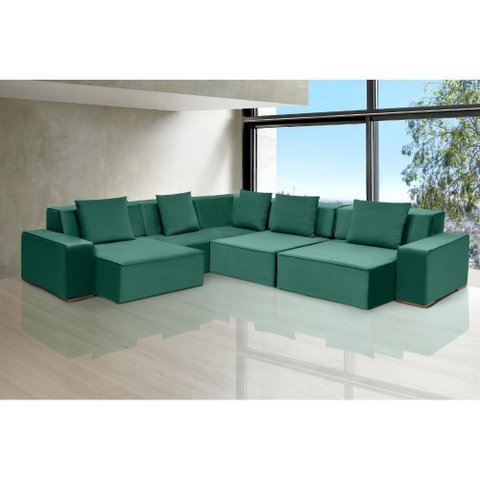 Sofá de Canto Dubai 3,32x3,32m-verde