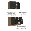 Ver imagem 5 de Armário de Cozinha Compacta 120cm Rustic/Preto Agata Madesa 01