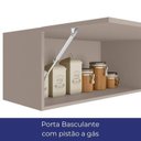 Ver imagem 6 de Armário Aéreo Geladeira 80cm 1 Porta Basculante Unna Cinza/Gris