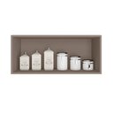 Ver imagem 4 de Armário Aéreo Geladeira 80cm 1 Porta Basculante Unna Cinza/Gris