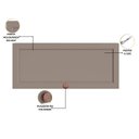 Ver imagem 5 de Armário Aéreo Geladeira 80cm 1 Porta Basculante Unna Cinza/Gris