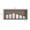 Ver imagem 3 de Armário Aéreo Geladeira 80cm 1 Porta Basculante Unna Cinza/Gris