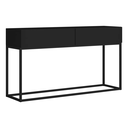 Ver imagem 4 de Aparador Moderno para Hall de Entrada 110 Cm Base Metálica Preta Mdf/mdp Resistente com Gavetas:pret