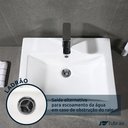 Ver imagem 7 de Cuba Lavabo Banheiro Em Cerâmica Louça Quadrada Branca Apoio Tubrax