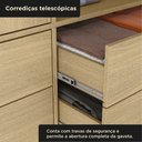 Ver imagem 7 de Guarda-Roupa 2 Portas 4 Gavetas 100% MDF 124x200x52cm Solteiro Castanho