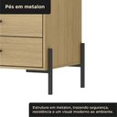 Ver imagem 6 de Guarda-Roupa 2 Portas 4 Gavetas 100% MDF 124x200x52cm Solteiro Castanho
