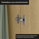 Ver mais imagens de Guarda-Roupa 2 Portas 4 Gavetas 100% MDF 124x200x52cm Solteiro Castanho