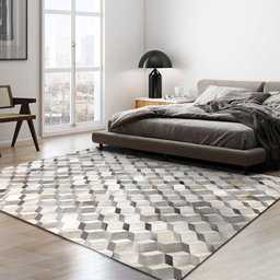 Tapete de couro 3D Nórdico europeu cinza griss Alves arte em couro Alves arte couro 2,00x2,50 - 2