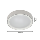 Ver imagem 2 de Plafon Led Meny 40cm Branco:branco/unico