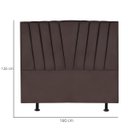 Ver imagem 3 de Cabeceira Casal Queen Size Cama Estofada 160 Cm Emma Suede:marrom