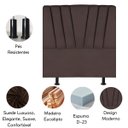 Ver imagem 4 de Cabeceira Casal Queen Size Cama Estofada 160 Cm Emma Suede:marrom