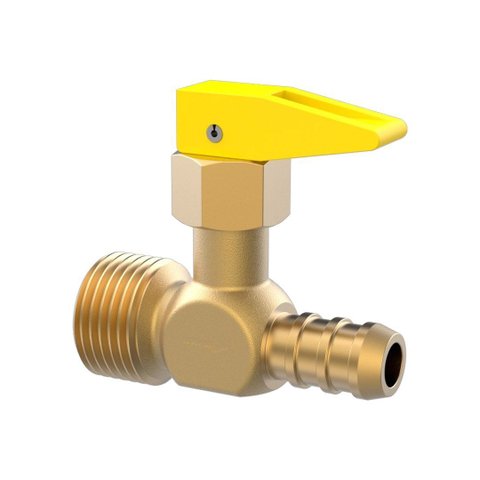 Registro Gás Corta Fogo Npt m Pressão 180281 Blukit 1/2 Npt m X 3/8