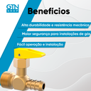 Ver imagem 4 de Registro Gás Corta Fogo Npt m Pressão 180281 Blukit 1/2 Npt m X 3/8