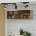 Ver imagem 3 de Armario Aereo 120 Cm 2 Portas Vidro Glor Agl02 Castanho Mxm