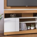 Ver imagem 5 de Rack para Sala Bancada de Tv 47 Pol 136cm Ariele C04 - D'Rossi Cor Freijó e Off White