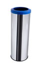 Ver imagem 1 de Lixeira Inox Aro Esmaltado 30 Litros Área Gourmet Cozinha Banheiro - Azul