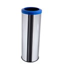 Ver imagem 1 de Lixeira Inox Aro Esmaltado 30 Litros Área Gourmet Cozinha Banheiro - Azul