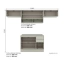 Ver imagem 3 de Cozinha Compacta 100% MDF Aéreo Basculante de Vidro e Balcão Pia com Tampo Fineze