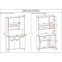 Ver imagem 3 de Armário de Cozinha 6 Portas com Nicho Vogue Branco/Linho preto Kits Paraná