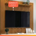 Ver mais imagens de Painel para Tv até 75 Polegadas Ripado Impressão 3d Egeo com Nicho 1,80m Cedo Off White Edn