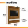 Painel para Tv até 75 Polegadas Ripado Impressão 3d Egeo com Nicho 1,80m Cedo Off White Edn - 4