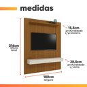 Ver imagem 5 de Painel para Tv até 75 Polegadas Ripado Impressão 3d Egeo com Nicho 1,80m Cedo Off White Edn