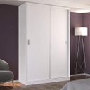 Ver imagem 1 de Guarda-Roupa Solteiro 2 Portas de Correr 2 Gavetas MDFMM771 Espresso Móveis Branco