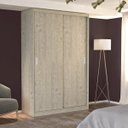 Ver imagem 1 de Guarda-Roupa Solteiro 2 Portas de Correr 2 Gavetas MDFMM771 Espresso Móveis Bege/Marfim Areia