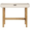 Ver imagem 2 de Mesa Escrivaninha Orgânica Home Office 1 Gaveta 100cm Nordic A03 Off White Roble - Lyam Decor