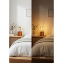 Ver imagem 2 de Luminária Abajur de Mesa Mine em Madeira Minimalista