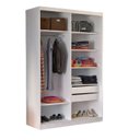 Ver imagem 3 de Guarda-Roupa Solteiro 1 Espelho 2 Portas de Correr 2 Gavetas MDF Espresso Móveis Branco