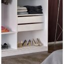 Ver imagem 4 de Guarda-Roupa Solteiro 1 Espelho 2 Portas de Correr 2 Gavetas MDFMM771E1 Espresso Móveis Branco