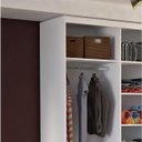 Ver imagem 5 de Guarda-Roupa Solteiro 1 Espelho 2 Portas de Correr 2 Gavetas MDFMM771E1 Espresso Móveis Branco