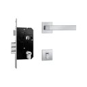 Ver imagem 1 de FECHADURA STAM 55MM EXTERNA 4200 3PINOS ESCOVADO ROSETA QUADRADA