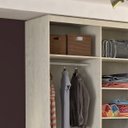 Ver imagem 5 de Guarda-Roupa Solteiro 1 Espelho 2 Portas de Correr 2 Gavetas MDFMM771E1 Espresso Móveis Bege/Marfim Areia