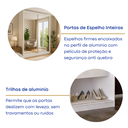Ver imagem 6 de Guarda-Roupa Solteiro com Espelho 2 Portas de Correr 2 Gavetas MDFMM771E2 Espresso Móveis Branco
