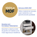 Ver imagem 5 de Guarda-Roupa Solteiro com Espelho 2 Portas de Correr 2 Gavetas MDFMM771E2 Espresso Móveis Branco