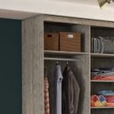 Ver imagem 5 de Guarda-Roupa Solteiro com Espelho 2 Portas de Correr 2 Gavetas MDFMM771E2 Espresso Móveis Cinza/Demolição
