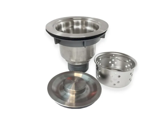 Válvula Pia Cozinha 4 1/2 Inox 304 com Cesto Removível Ralo