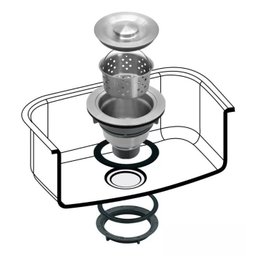 Válvula Pia Cozinha 4 1/2 Inox 304 com Cesto Removível Ralo - Brinovar - 6