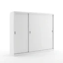 Ver imagem 4 de Guarda-Roupa Casal 3 Portas de Correr 2 Gavetas MDF Espresso Móveis Branco