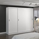 Ver imagem 1 de Guarda-Roupa Casal 3 Portas de Correr 2 Gavetas MDFMM774 Espresso Móveis Branco