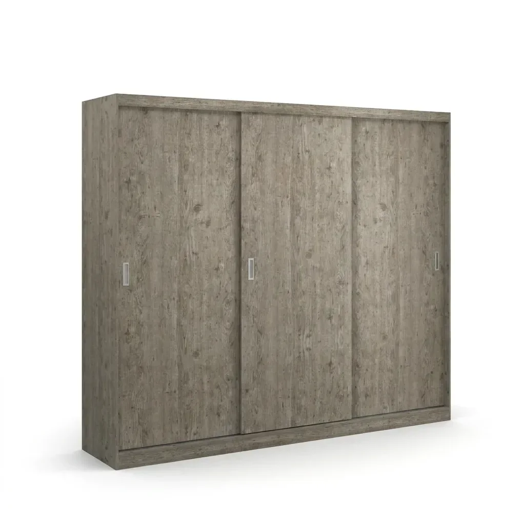 Ver imagem 6 de Guarda-Roupa Casal 3 Portas de Correr 2 Gavetas MDFMM774 Espresso Móveis Cinza/Demolição