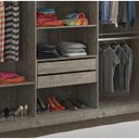Ver imagem 4 de Guarda-Roupa Casal 3 Portas de Correr 2 Gavetas MDFMM774 Espresso Móveis Cinza/Demolição