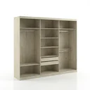 Ver imagem 6 de Guarda-Roupa Casal 3 Portas de Correr 2 Gavetas MDFMM774 Espresso Móveis Bege/Marfim Areia