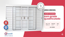 Ver imagem 4 de Janela Veneziana Aço Branco Grade Quadriculada Vidro Liso 150x100