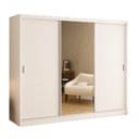 Ver mais imagens de Guarda-Roupa 3 Portas de Correr com 1 Espelho Branco